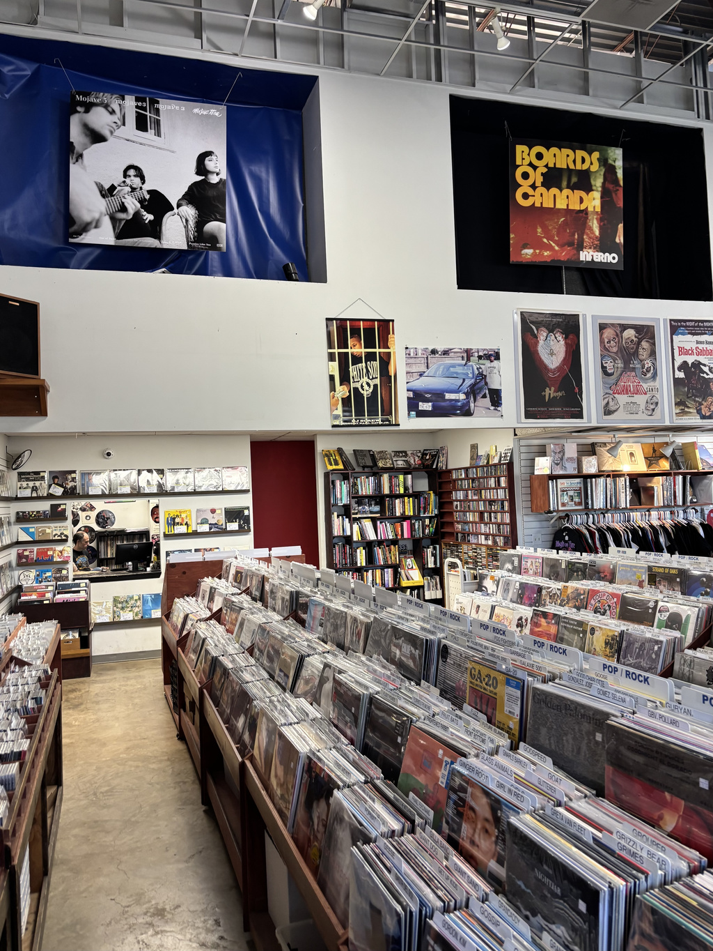 Record bins inside End of An Ear.