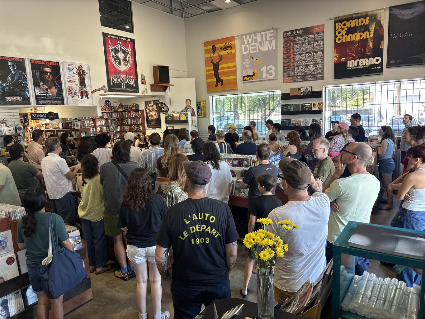 Customers packed into End of An Ear.