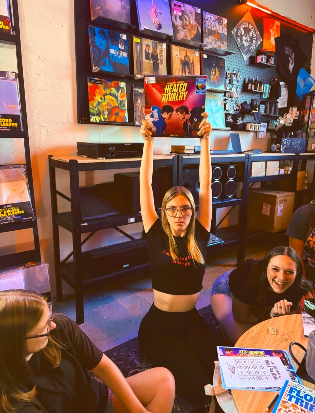 People inside The Records Department Woodstock