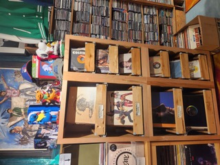 A corner of Johnny's record inventory.