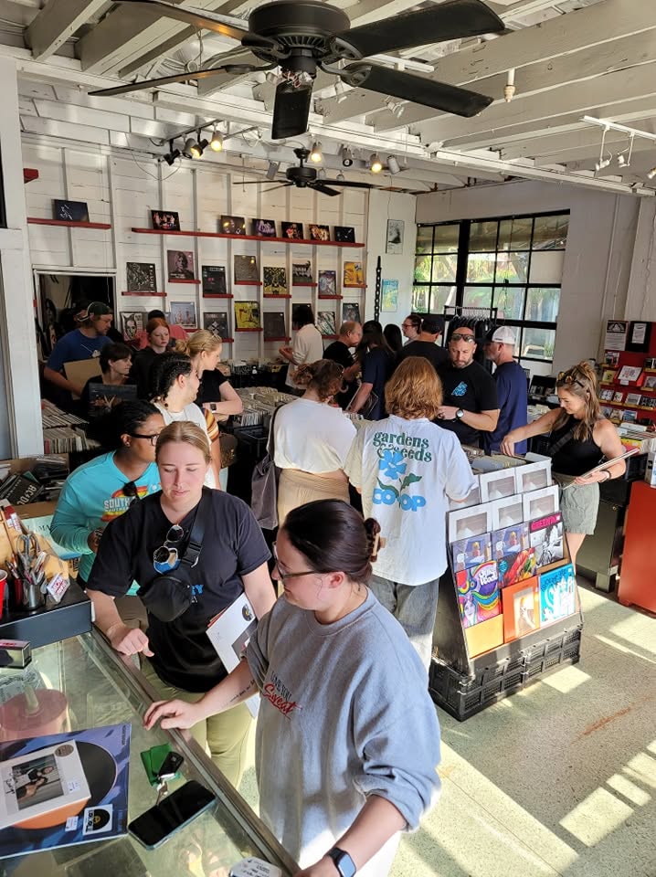 Crowd inside Microgroove