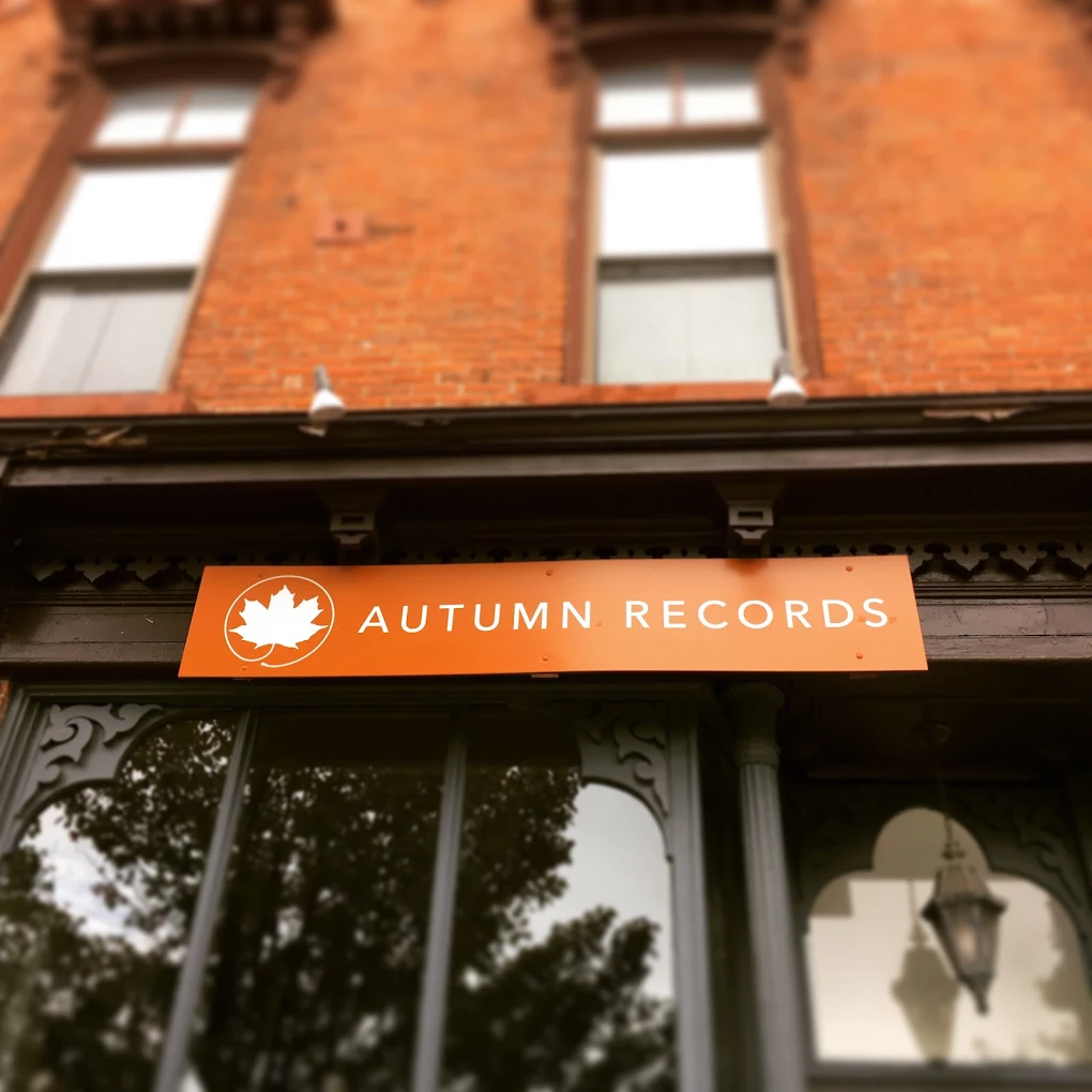 Autumn Records storefront sign