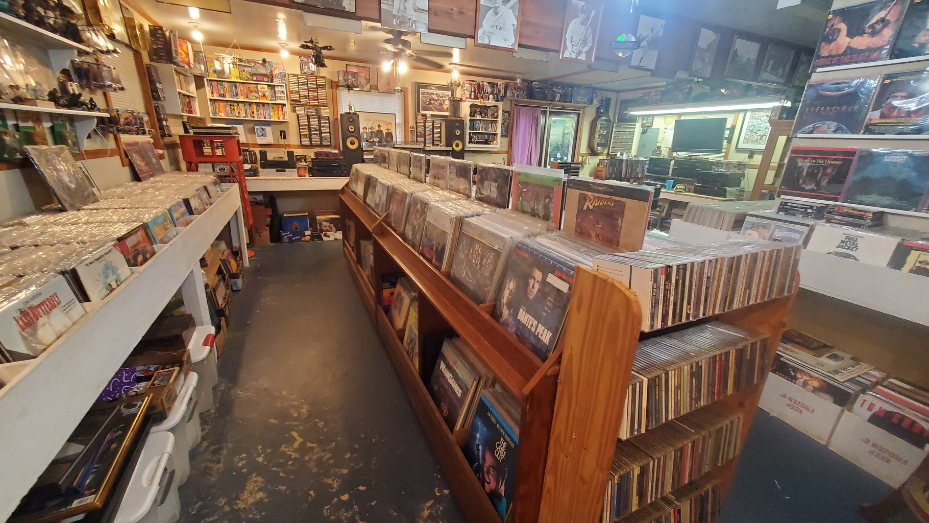 Backyard Comics record bins