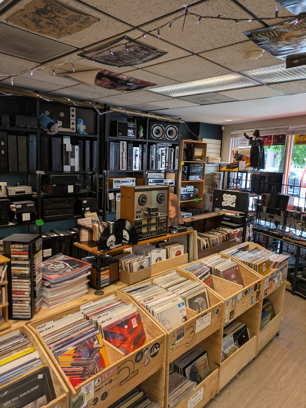 Record and gear floor at Turntables & Trails