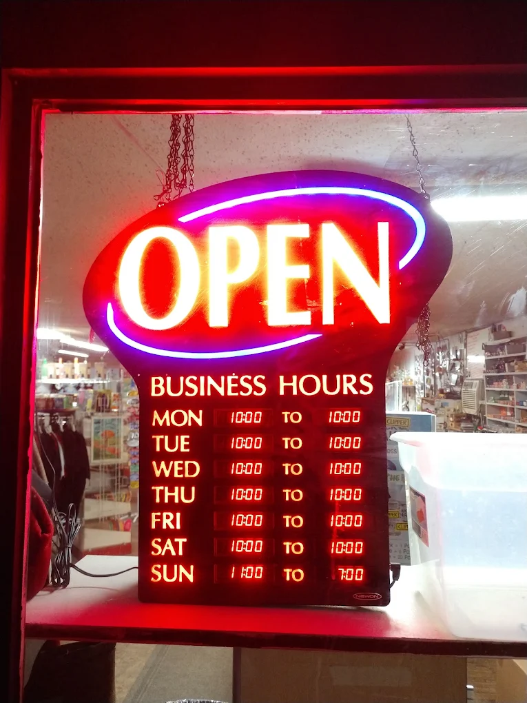 Ernie November's open sign.