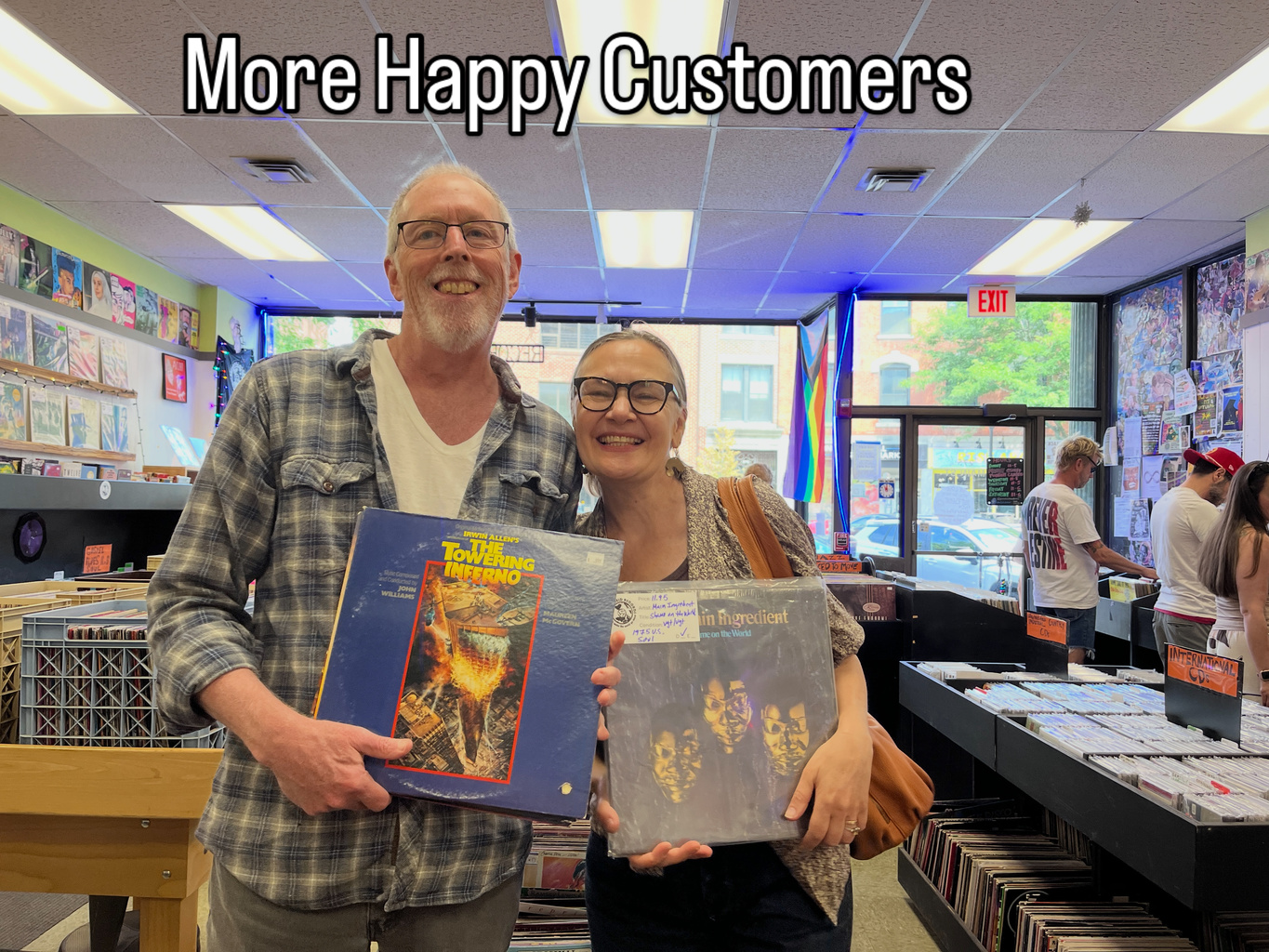 Customers at Greenfield Records