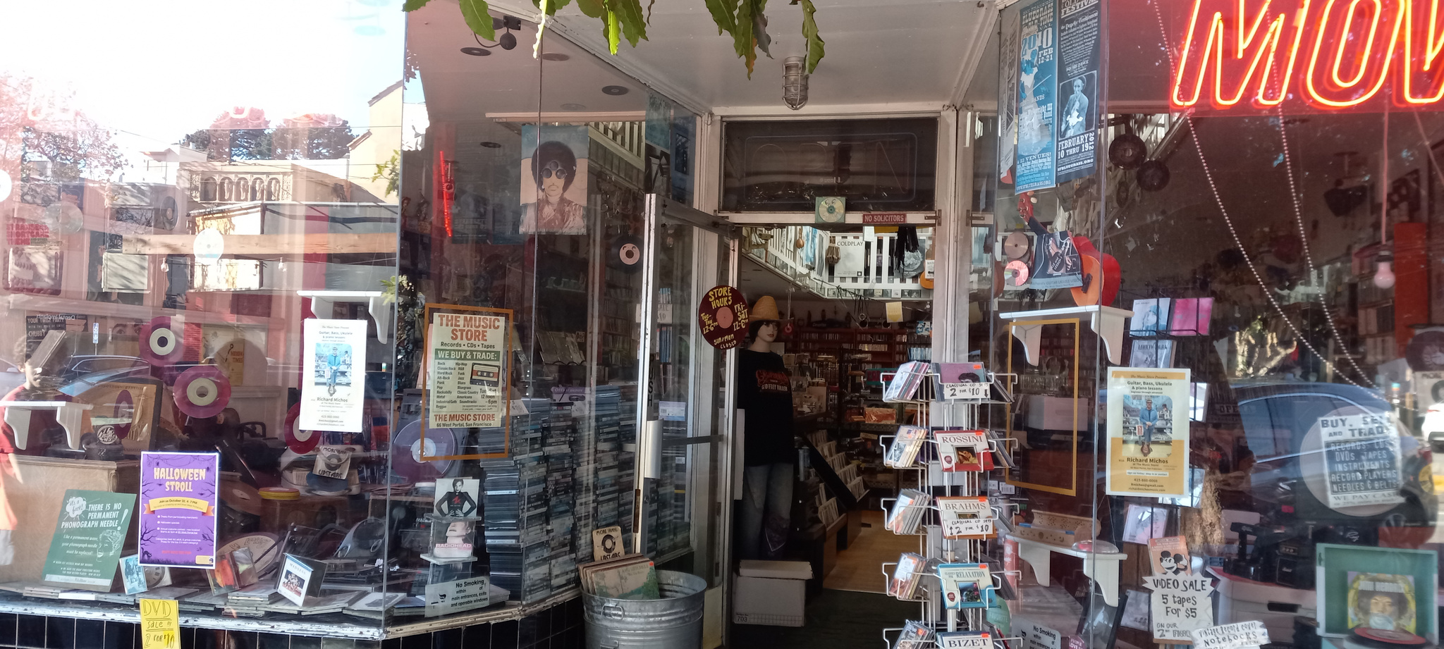 The Music Store storefront in West Portal