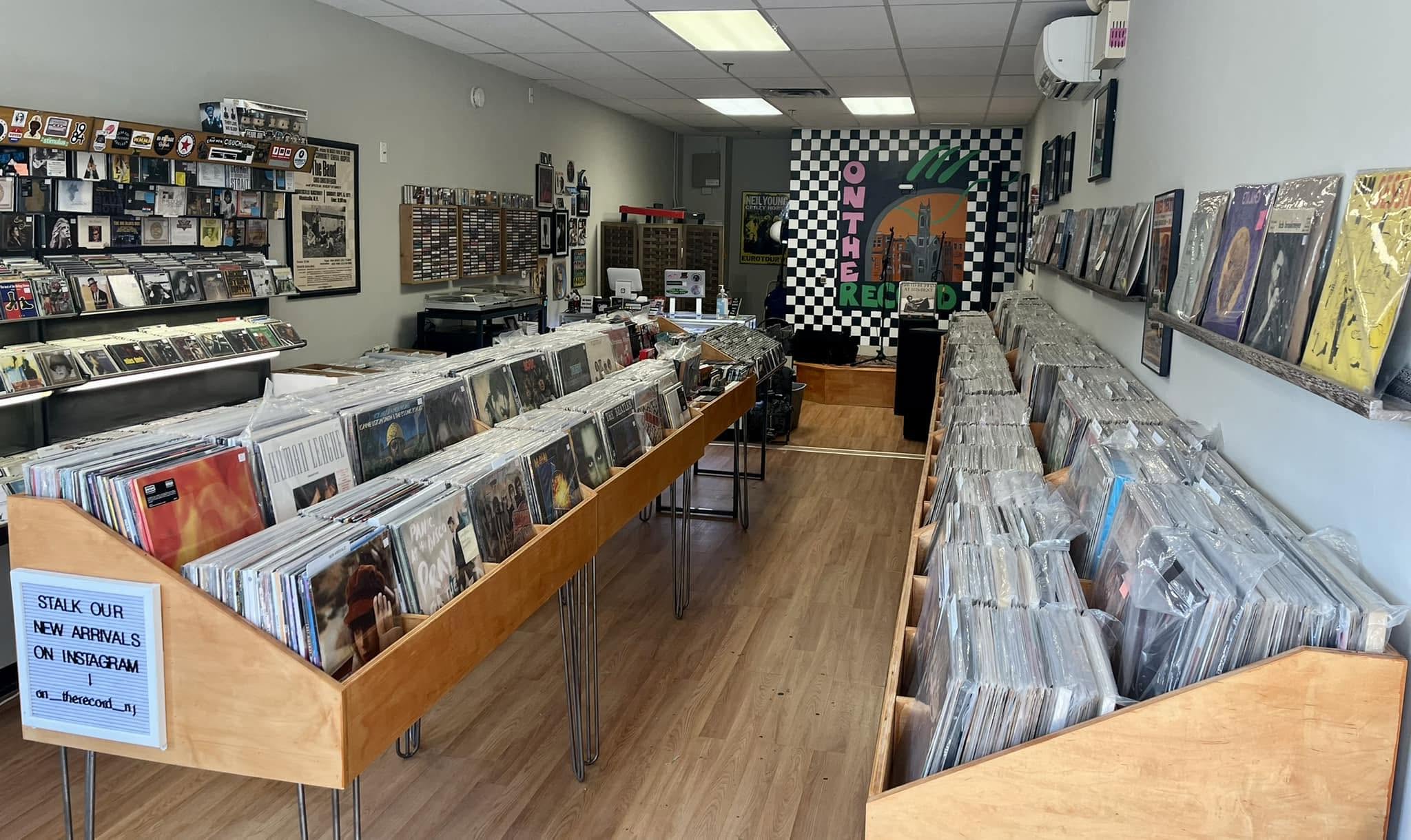 Interior bins at On the Record