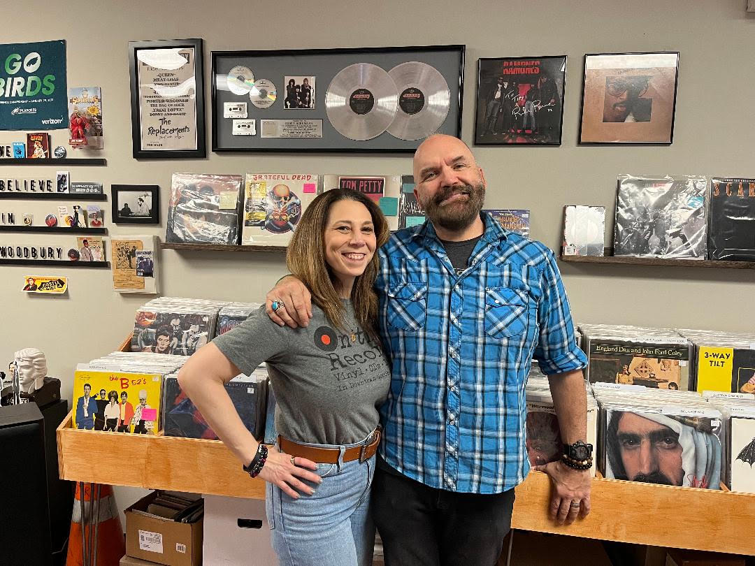 On the Record team in the shop