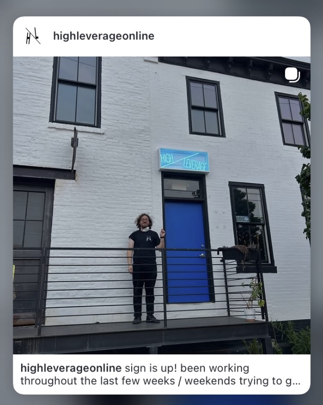HIGH LEVERAGE storefront