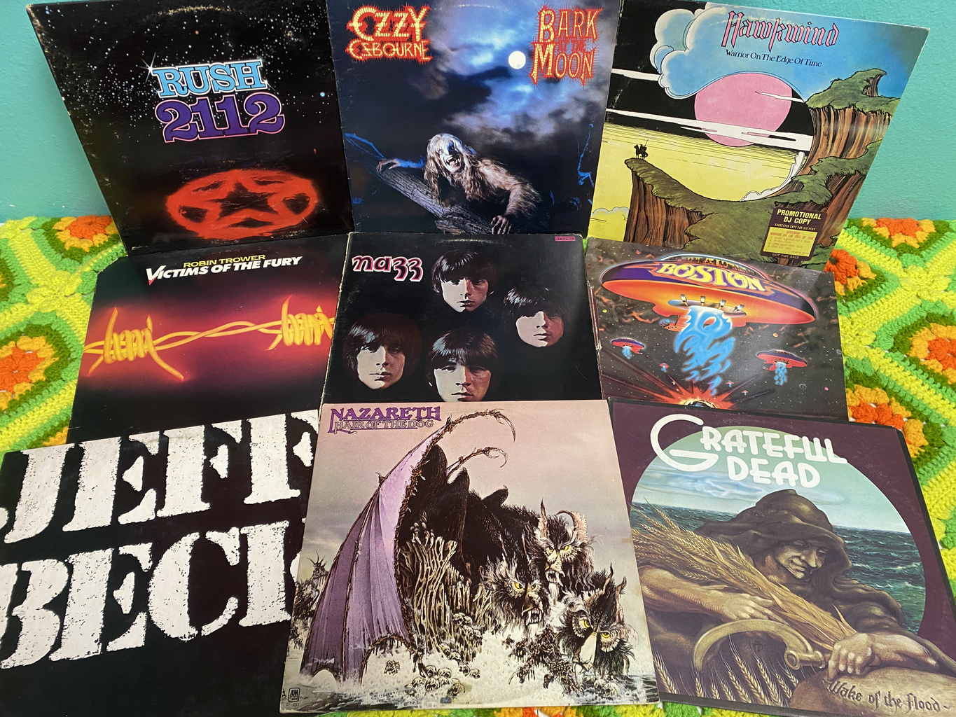 Classic and hard rock LPs at Crescent Moon
