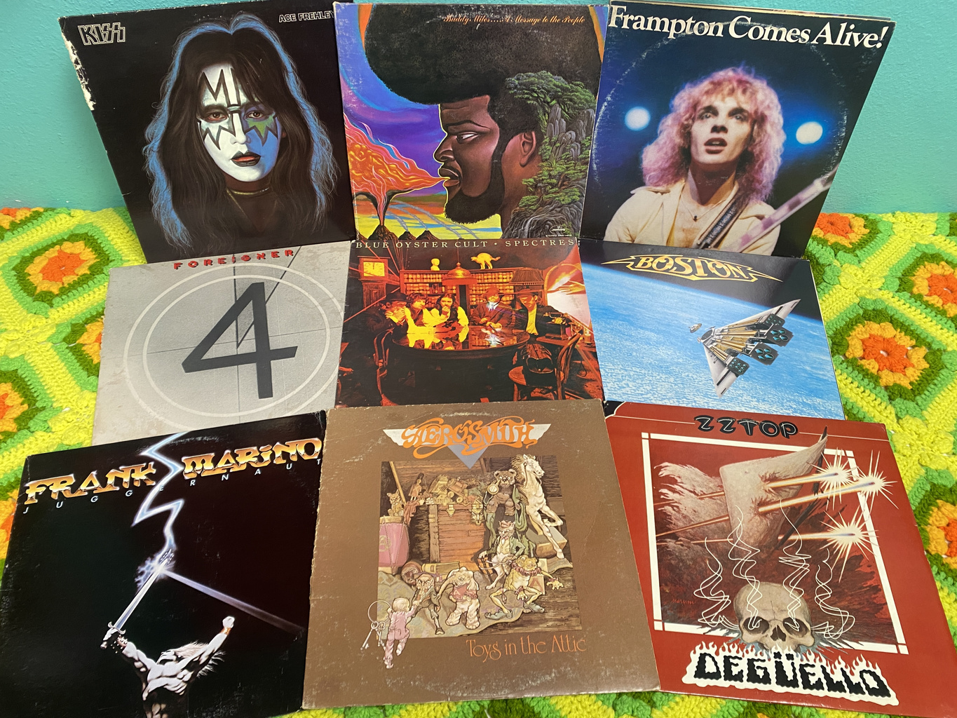 Seventies rock records at Crescent Moon