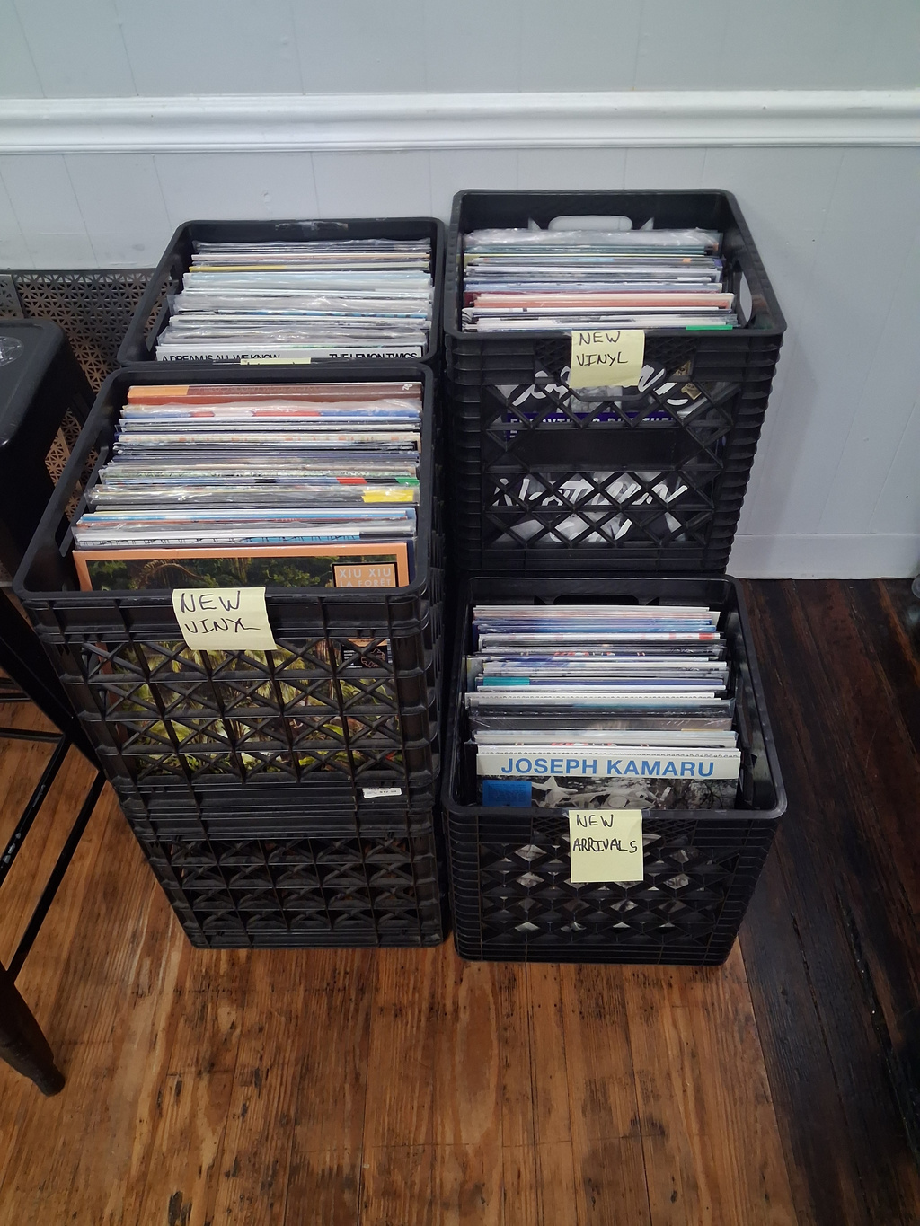 New vinyl crates at Kismet Creative Center