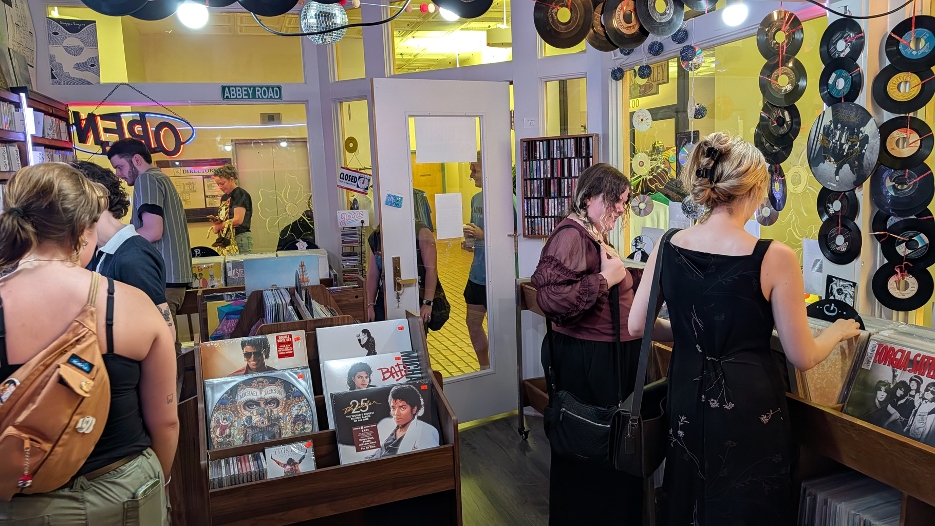 Customers browsing at Rewind Records