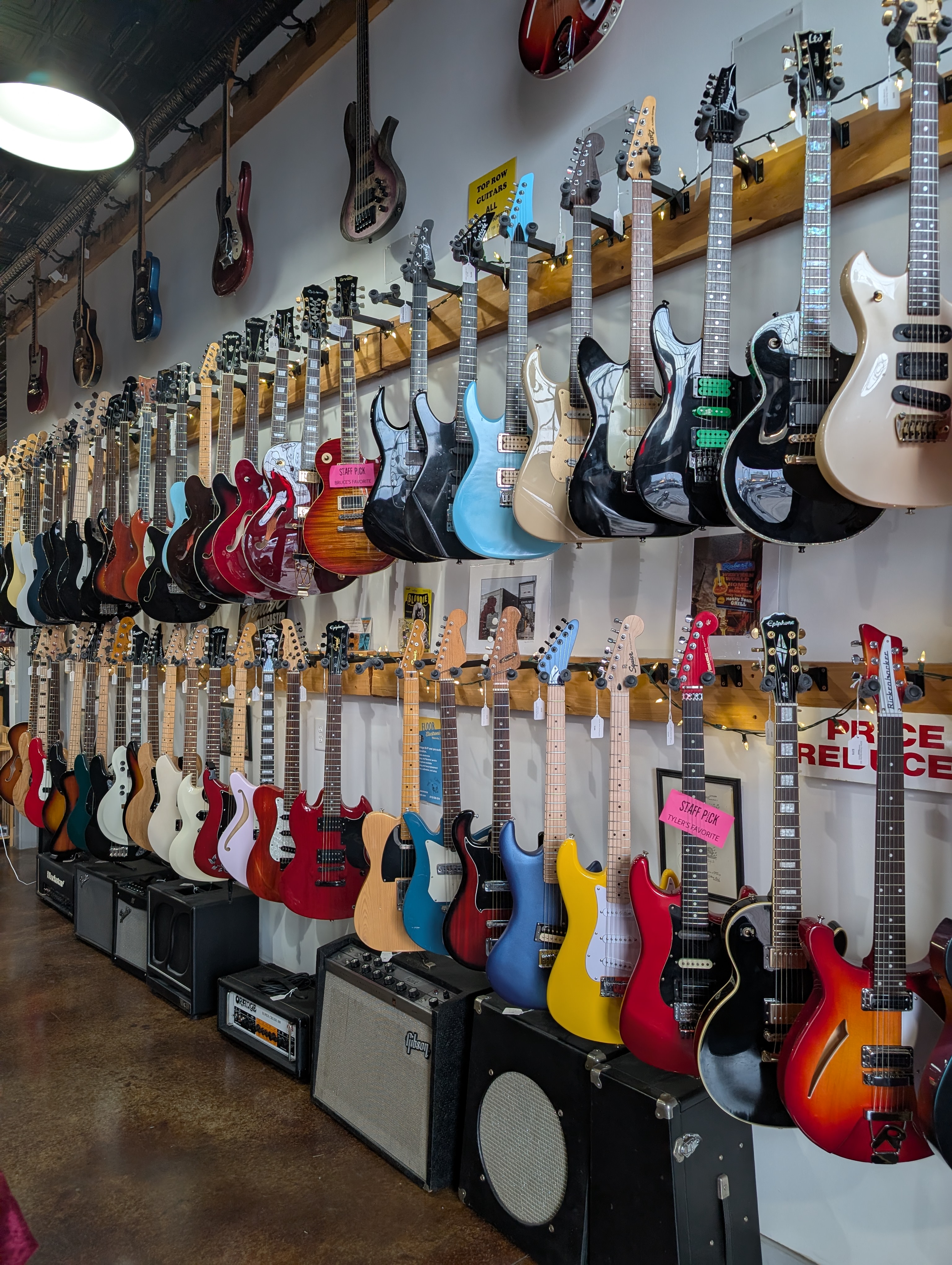 Jack's Guitarcheology guitar wall