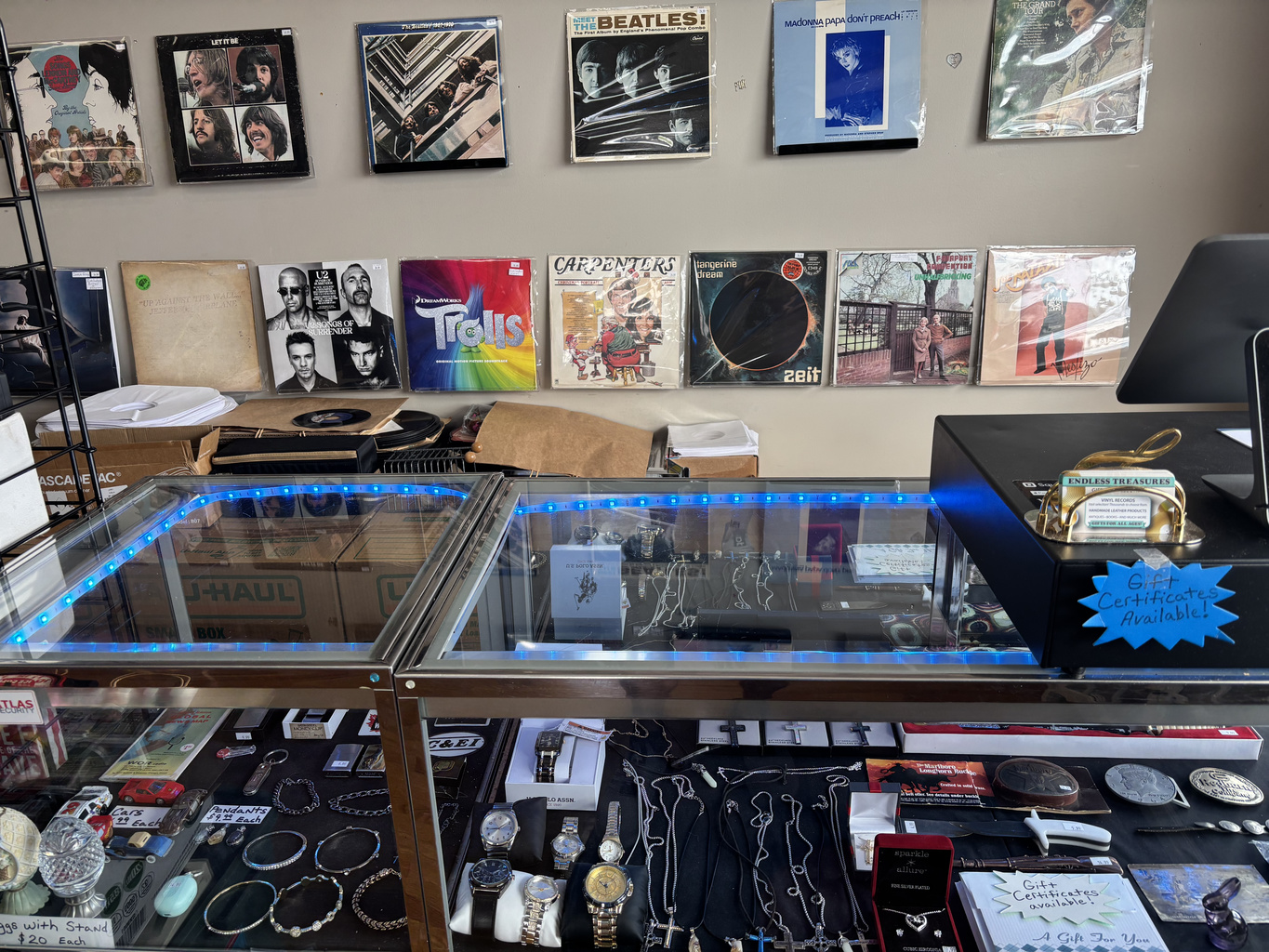 Records and collectibles at Endless Treasures