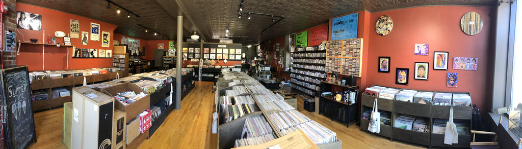 Wide view inside Analog Vault in Cedar Rapids