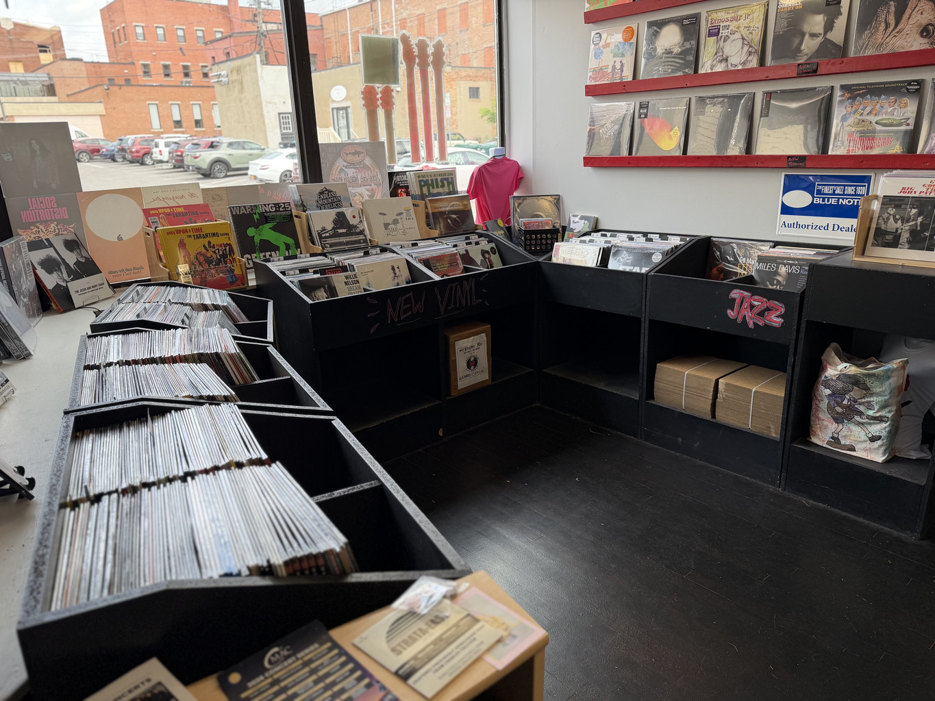 New vinyl bins inside Canandaigua Record Exchange