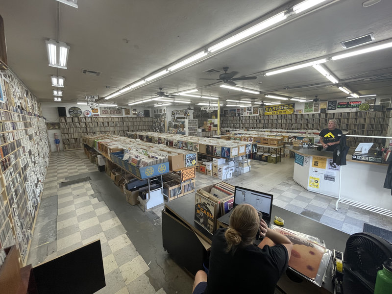 Inside Folk Arts Rare Records in San Diego