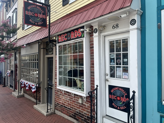 Mount Holly Records storefront in downtown Mount Holly