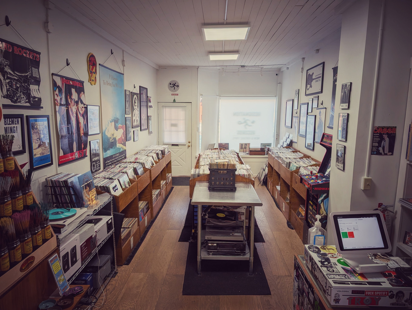 Interior view of Resignation Records' vinyl-focused room