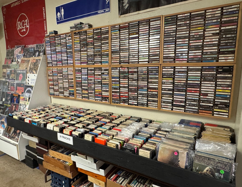 Cassettes and 8-track tapes at Uncle Aldo's Attic